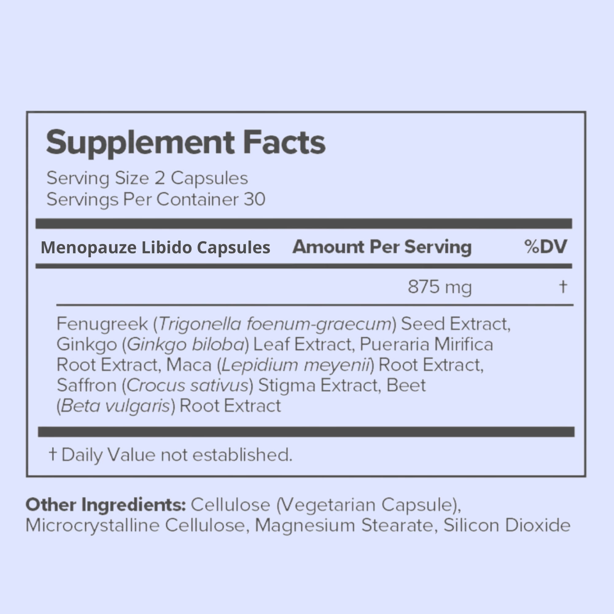 Menopauze Libido Capsules